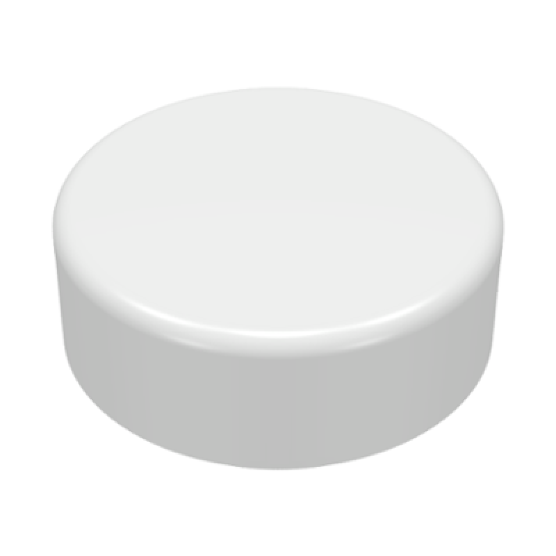 Tegel, Rond 1x1 White